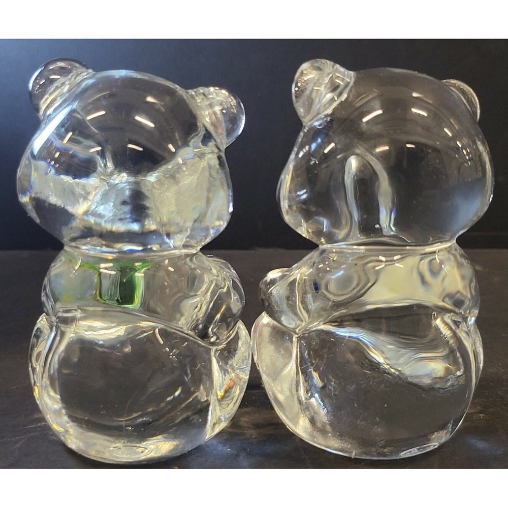 Fenton Glass Teddy Bear Figurines SET OF 2 - Picture 5 of 11